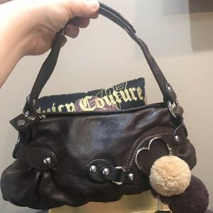 Juicy Couture vintage leather bag. Small with poms